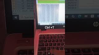 #excel # Shortcut key to create a table  in excel # short trick#