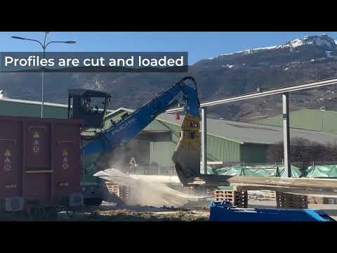 850 tonnes of aluminium profiles recycled