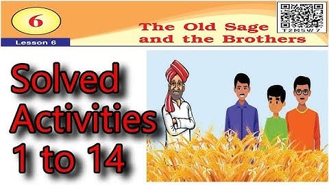 Class 8#English#Pseb#Lesson 6#The Old Sage and the Brothers#Full Lesson#All Solved Activities 1-14