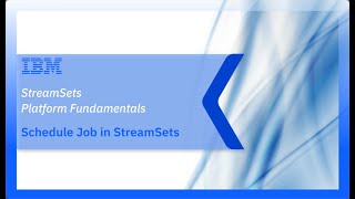 Schedule Job in StreamSets