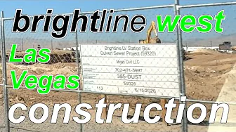 Brightline West Under Construction in Las Vegas | 4K Drone 4K Dashcam