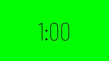 1 minute timer green screen