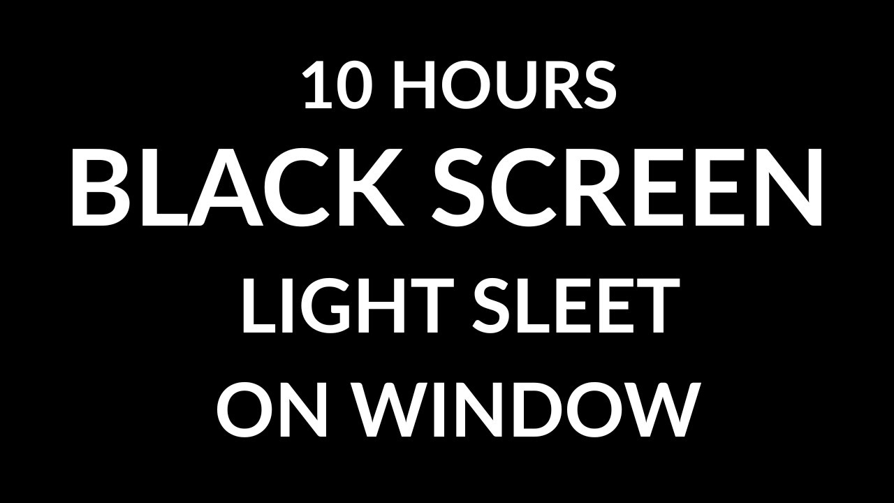 Black Screen Light Sleet on Window (10 Hours) | Soft Winter Rain Sounds for Deep Sleep