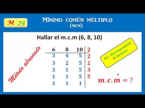 mínimo común múltiplo - YouTube