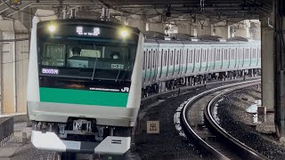 【4K高画質】【E233系103編成 TK出場回送(車体保全)】E233系7000番台ハエ103編成が回送電車として静かに赤羽駅6番線を高速通過するシーン(回8665M)2026.2.25
