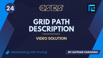 #24 Grid Path Description Video Solution | CSES Problemset | Introductory Problems