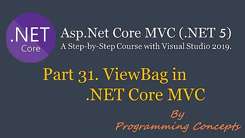 Part 31. ViewBag in .NET Core MVC. | AspNetCoreMVC |