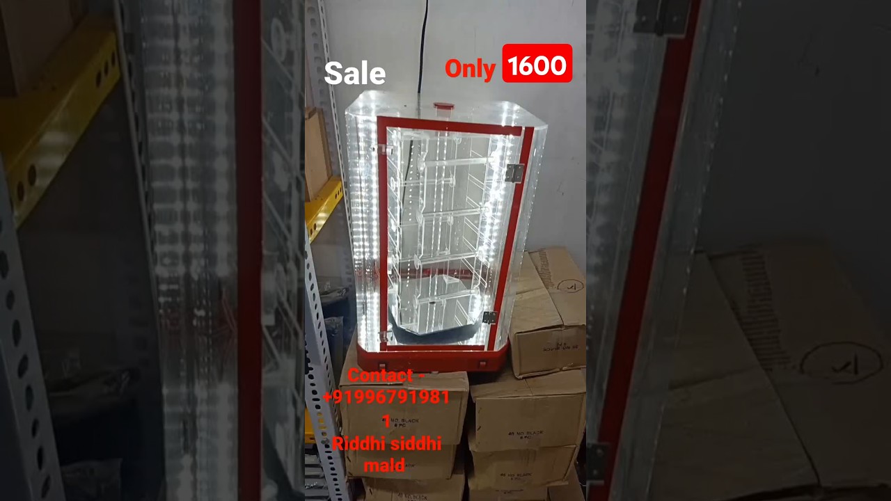 2 in 1 rotating display stand for earing and bangle with led light 