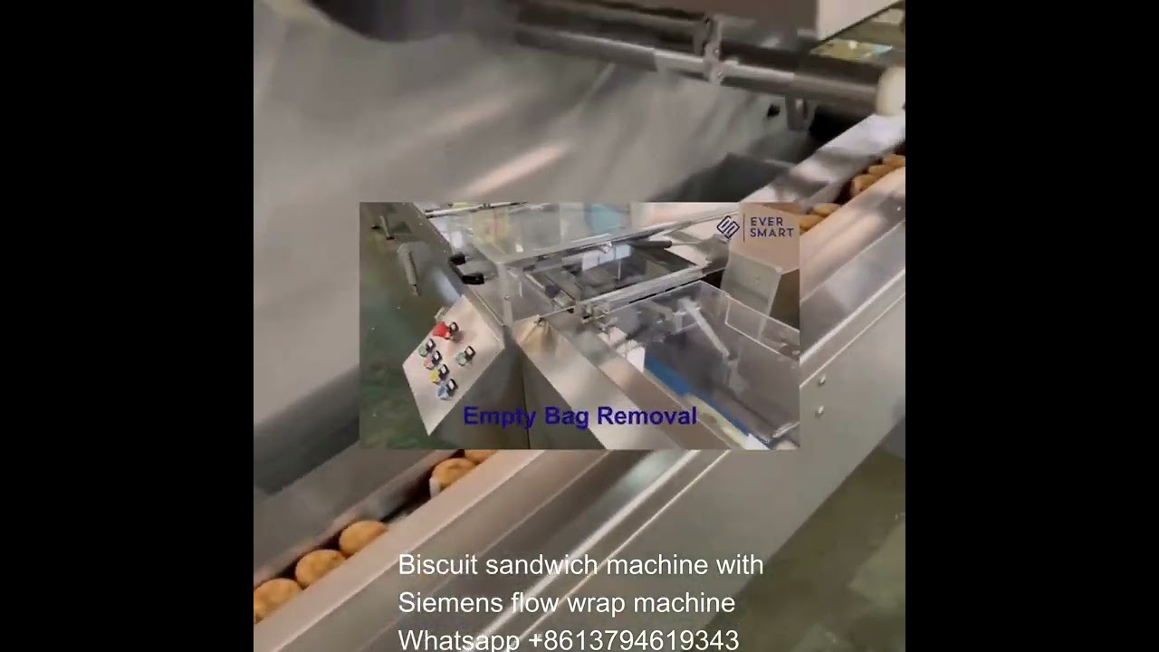 Biscuit Sandwich Machine Connect To Siemens Flow Wrap Machine