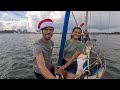 Christmas Party with Sexy Latina on my Small Sailboat