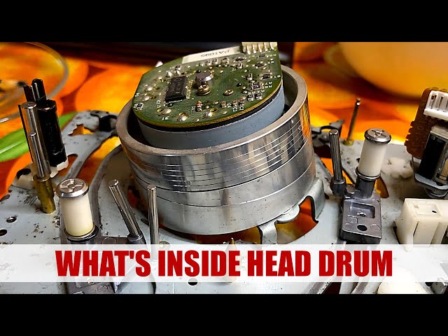 What's inside the head drum for VCR? COMPLETELY DISASSEMBLE video