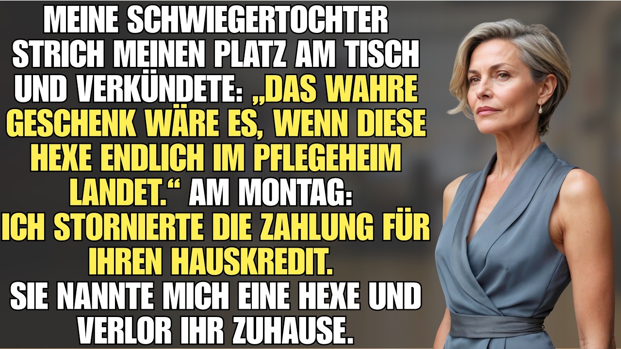 Ich stand mit einem warmen Kuchen vor der Haustür meines Sohnes, als ich durch das offene Fenster meine Schwiegertochter sagen hörte: „Das einzig wahre Geschenk wäre es, wenn diese Hexe endlich im...