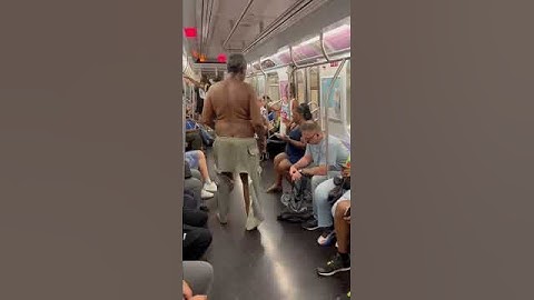 Homeless Man Takes Woman Food On Nyc Train! #shorts #nyc