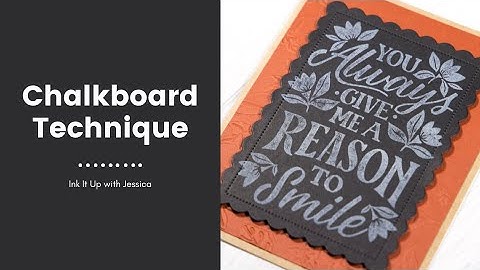 Chalkboard Technique for Cards