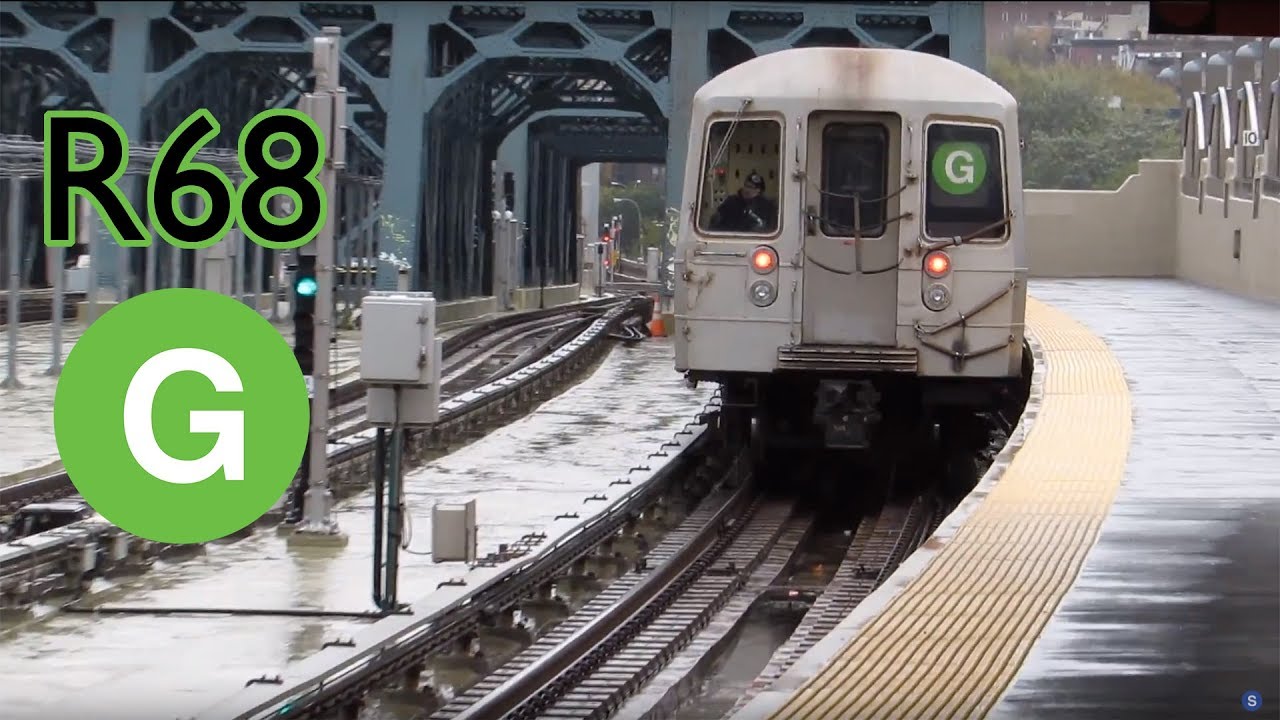ᴵᴺᴰ Church Av-Bound R68 G Train leaving Smith 9th Sts - YouTube