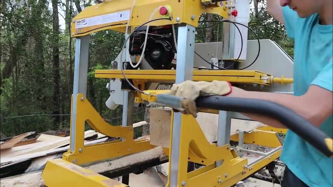 Using The Sawmill to Cut Fencing Boards Fence Progress YouTube