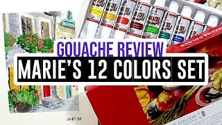 Review & demo - Shinhan PASS Color hybrid gouache/watercolor paints 