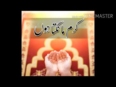 کرم مانگتا ہوں عطا مانگتا ہوں الہی میں تجھ سے دعا مانگتا ہوں حافظ محمد اظہر