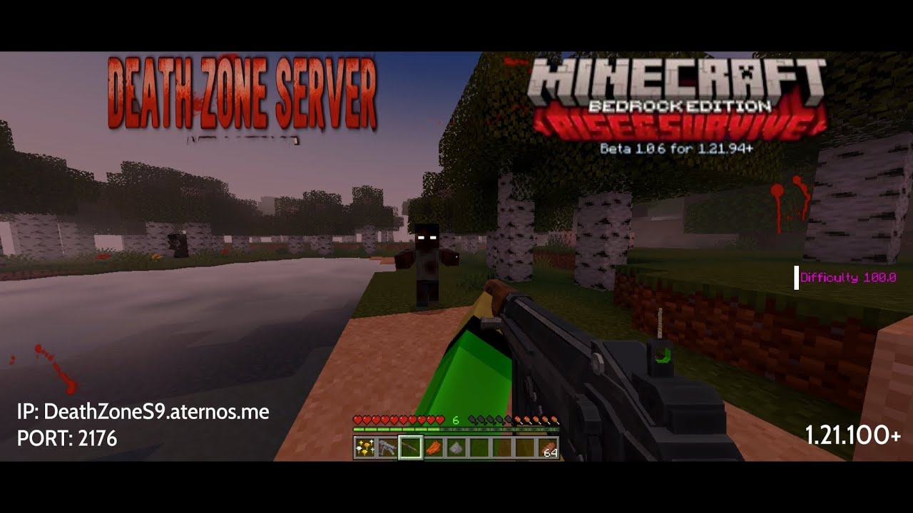 minecraft Death Zone Server bedrock 1.21.100+ - YouTube
