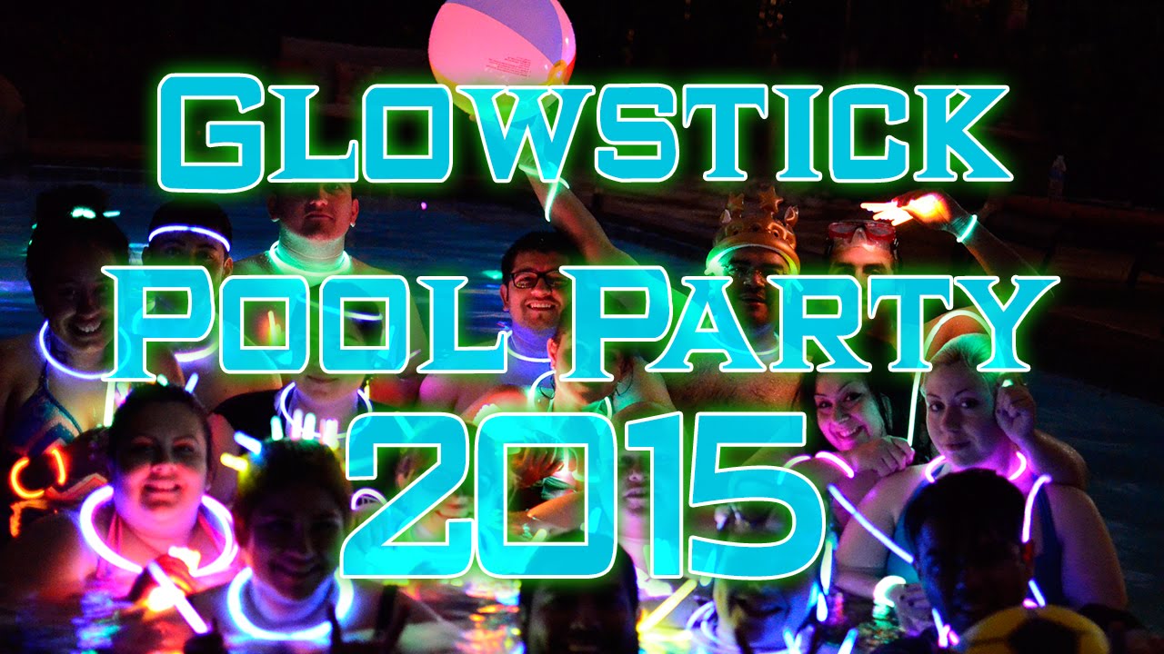 Glowstick pool party 2015 - YouTube