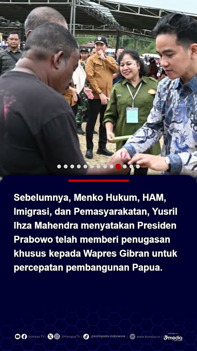 Gibran Bertugas di Papua, Mensesneg: Bukan Presiden yang Perintah tapi Undang-Undang #short