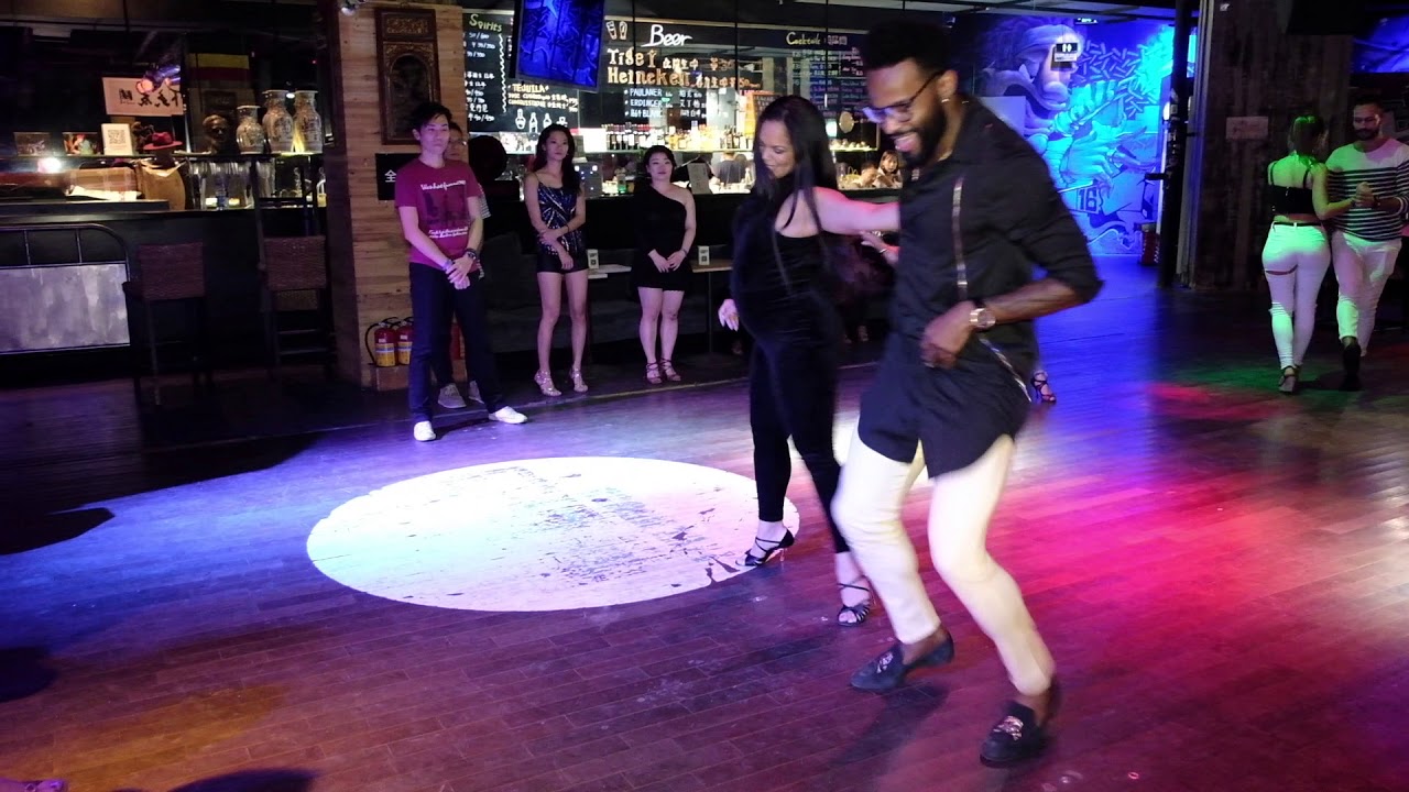 Tony Pirata dancing with Griselle Ponce