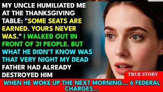 My UNCLE Humiliated Me At The Thanksgiving Table: "Some Seats Are Earned — Yours Never Was." So I...