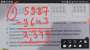 Class-3rd Chapter-3 Subtraction of 4-digit numbers exercise-3.1