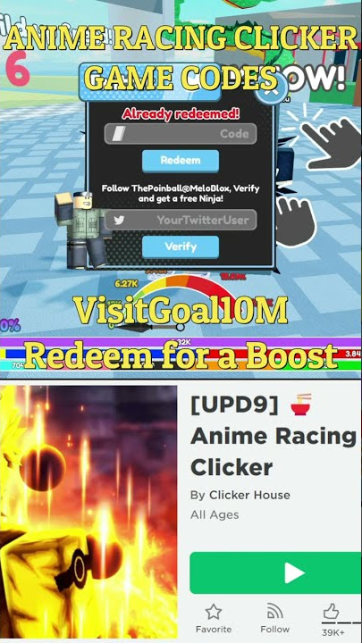 ALL NEW *SECRET* UPDATE CODES in ANIME RACE CLICKER CODES (Anime Race  Clicker Codes) 