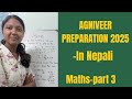 Agniveer Maths Questions Solved in Nepali Language !!