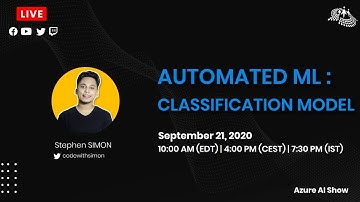 Classification Model with Automated ML - Azure AI Show