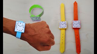 How to make easy paper watch | origami watch | origami wrist watch | Slide Hunt Art