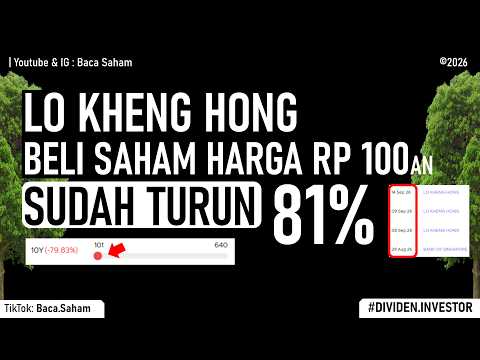 Lo Kheng Hong Beli Saham Harga Rp 100an, Sudah Turun 81%