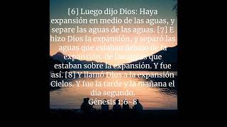 Génesis capítulo 1 versículo 6 al 8