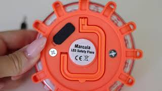 How to charge your MARCALA Rechargeable LED Road Flares
