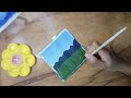 Easy Way To Paint Scenary || Spring mountain || Acrylic Painting Tutorial for beginners ✨#art #paint