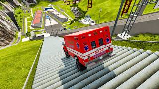 😱 Can Any Vehicle Survive This Impossible Giant Staircase?! 💀💥 | BeamNG.drive screenshot 5
