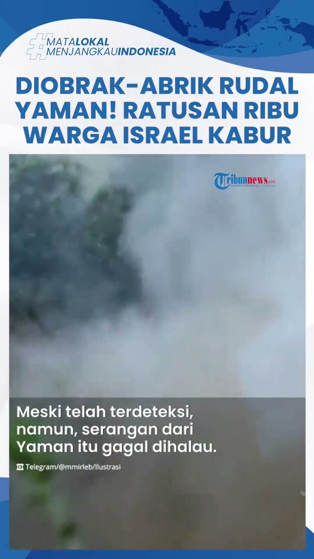 Rudal Hipersonik Yaman Menggila Ledakkan Tel Aviv, Ratusan Ribu Warga Zionis Kocar-kacir Kabur
