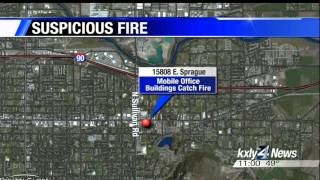 Fire rips through Spokane Valley mobile offices