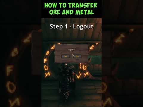 How to transfer ORE and METAL through PORTALS | Valheim