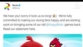 Everyone’s reaction to rovio bringing back all of the old angry birds games back