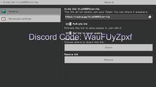 JOIN MY MINECRAFT SURVIVAL REALM CODE (ANYONE CAN JOIN)