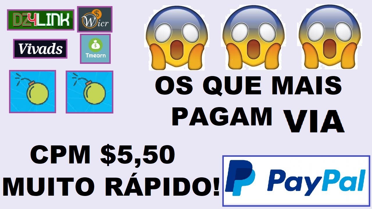 Os 6 Encurtadores de Links que Mais Pagam - Ganhe Dinheiro Paypal [2018] - YouTube