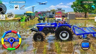 Farming Tractor|Wheat loading By Pickup🛻😱|Sonalika with Harrow😲|#tractor#androidgameplay#viral#short screenshot 4
