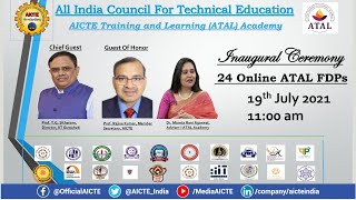 Inaugural Ceremony of 24 online ATAL FDPs
