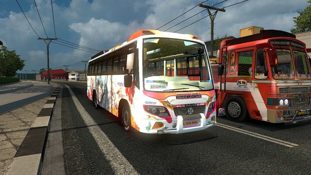 Ashok Leyland Bus at Top Speed | Kollam to Bangalore | ETS2