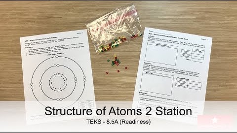 Structure of Atoms 2 TEKS 8.5A - End of Year Review