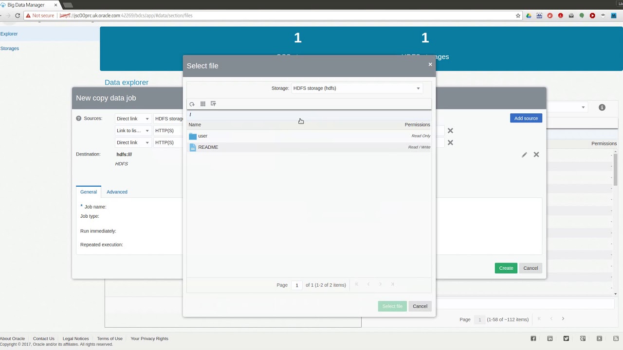 Importing Remote Data with Oracle Big Data Manager