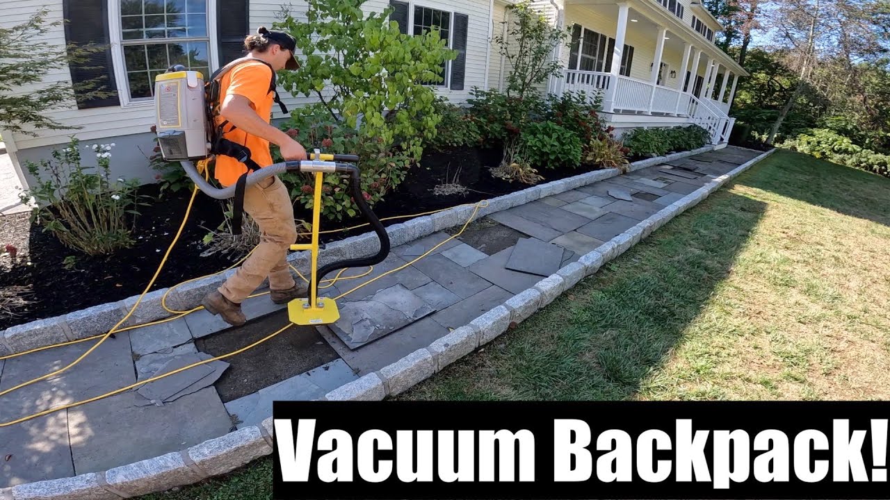 Bluestone Walkway Repair and Install with Paver Backpack! YouTube