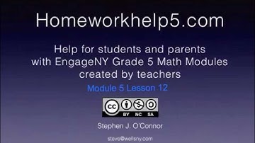 Grade 5 EngageNY Eureka Math Module 5 Lesson 12